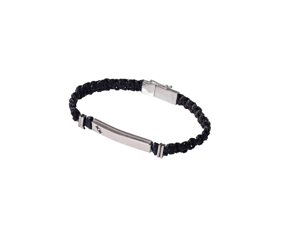 Pulseira NÓS em prata 950 banho ouro branco 18k