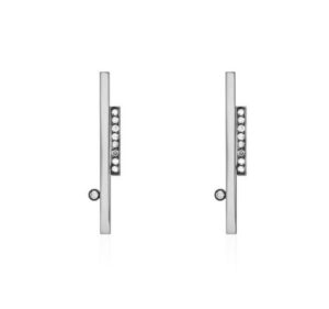 Brinco Vigas G em ouro branco 18k e Diamante