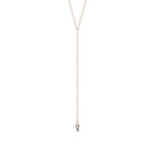 Pingente Hoops G em ouro rosé 18k com Diamantes