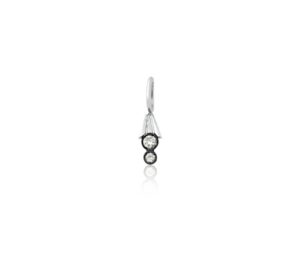 Pingente Hoops P em ouro branco 18k com Diamantes
