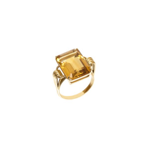Anel Celebração em ouro amarelo 18k com Quartzo Citrino